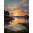 thumbnail image 1 of Qisvanset Vibrant Sunset Gradient Abstract Canvas Print 12x16 Inch Lobby Wall Art, 1 of 8