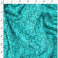 thumbnail image 3 of Soimoi Green Rayon Fabric Human Face Print Sewing Fabric Yard 56 Inch Wide, 3 of 6