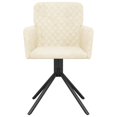 thumbnail image 2 of vidaXL Swivel Dining Chairs 2 pcs Cream Velvet, 2 of 5
