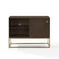 thumbnail image 4 of Crosley Furniture Byron Console Multimédia en Bois MDF et Acier, Brun Foncé/or, 4 of 17