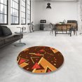 thumbnail image 4 of Ahgly Tapis Rectangulaire Lavable en Machine Intérieur Transitionnel Rouge Bordeaux, 2 Pieds x 5 Pieds, 4 of 7