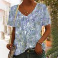 thumbnail image 2 of Birdeem Women V-Neck Print T-Shirts Fashion Comfortable Female Blouses Tops, 2 of 6