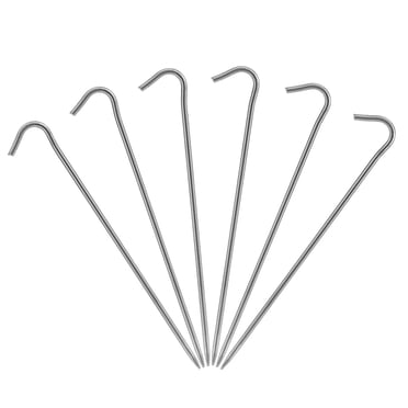 Yeacher 6 Pcs/10 Pcs Chevilles de Tente en Titane Clous de Tente en Titane Piquets de Tente de Camping Extérieur Crochet Pliable