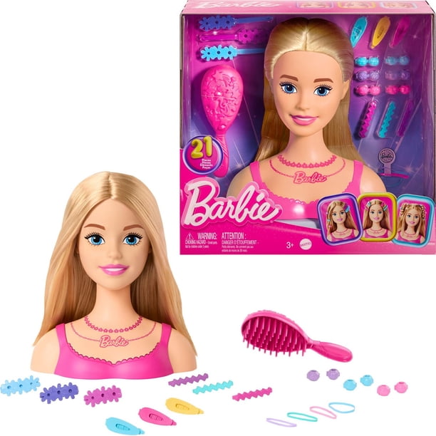 Barbie Poupée Mannequin Fashionistas, Cheveux Noirs Ondulés Et Long Robe A Decoupes Vichy Vetements Et Accessoires Jouet Amz B0b