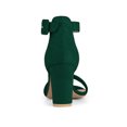 thumbnail image 2 of BLISSFUL STEP Women's Shoes Ankle Strap Block Heel Buckle Open Toe Sandals Green 7, 2 of 7
