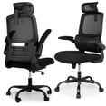thumbnail image 1 of Ergonomic Home Office Desk Chair with Adjustable Headrest & Lumbar Support, High Back Breathable Mesh Executive Computer Task Chair with 90° Flip-up Armrests, 1 of 10