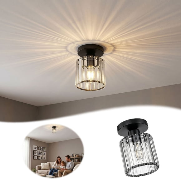 Round LED Ceiling Light Modern Flush Mount Fixture for Home Bedroom Living Room Kitchen Hallway Corridor Indoor Lighting Dimmable Energy Saving