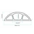 thumbnail image 2 of Uxcell 10ft Floor Cord Cover Cable Protector 0.4" W x 0.24" H Cable Management White, 2 of 6