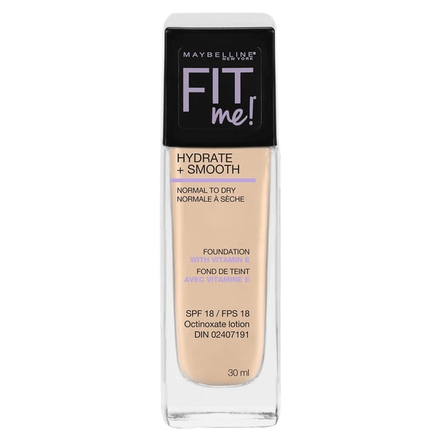 Maybelline New York Fit Me®, Hydrate + Smooth Fond de teint liquide, 30 ML