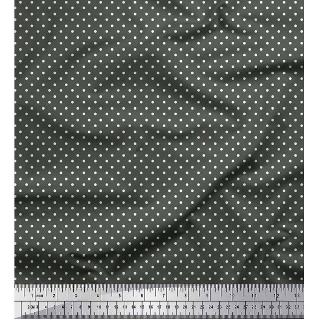 Soimoi Poly Georgette Fabric Dots Dots Printed Craft Fabric by The Yard 52 Inch Wide