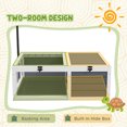 thumbnail image 4 of PawHut Maison de Tortue Enclos en Bois pour Tortue avec Support de Lampe Réglable, 4 of 10