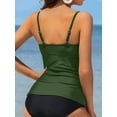 thumbnail image 5 of Charmo Women's High Neck Tankini Tops Only Tummy Control Swimsuit Top Ruched Swim Top Without Bottoms, 5 of 5