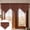💖 Coffee_Hot#5620, variant on Short Solid Color Curtains for Small Windows, Triangular Design, Easy Rod Installation, Polyester Beige Gray Red Green Coffee for Bedroom Kitchen Living Room