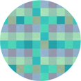 thumbnail image 1 of Ahgly Company Machine Washable Indoor Square Transitional Blue Koi Blue Area Rugs, 3' Square, 1 of 7