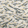 thumbnail image 1 of oneOone Velvet Dark Dusty Blue Fabric Bird Craft Projects Decor Fabric Printed By The Yard 58 Inch Wide, 1 of 4