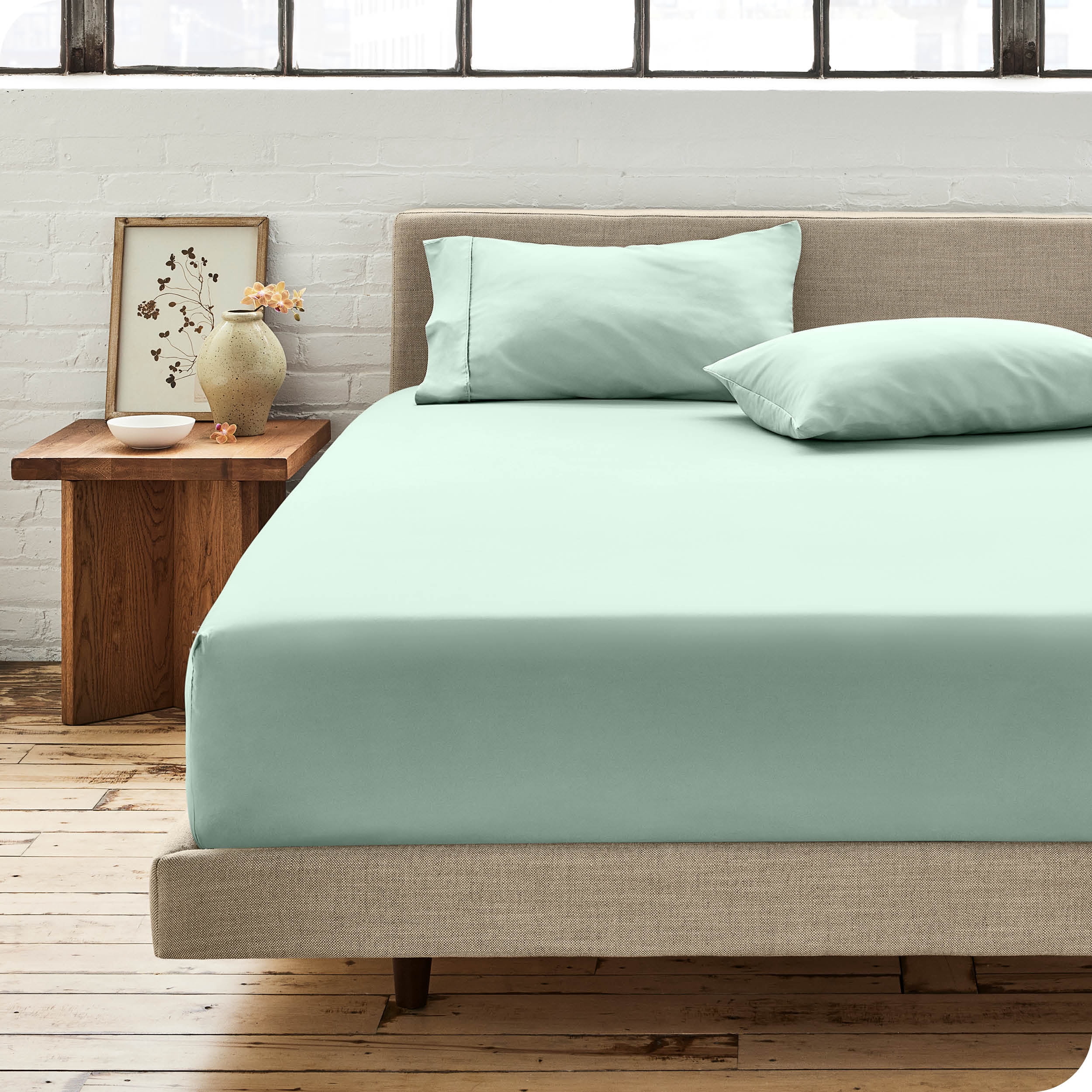 Bare Home Drap-Housse 100 % Coton Biologique - Tissage Percale