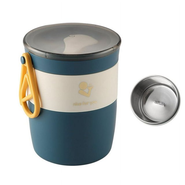 Stainless Steel Lunch Box With Spoon Bento Box Soup Cup Food Container Vaccum Cup For Kids School