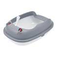 thumbnail image 1 of GROWTH TANK Cat Litter Box Cat Potty Pan Detachable Frame Potty Toilet Easy to Clean Gray L, 1 of 9