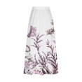 thumbnail image 5 of Jupe Mi-Mollet, Jupe Plissée à Taille Élastique Imprimée avec Poches pour Femmes, 5 of 5