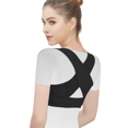 thumbnail image 1 of Lady Jeneva Women Posture Corrector Chest Support X strap - Black, 1 of 8