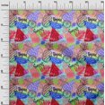 thumbnail image 3 of oneOone Georgette Viscose Red Fabric Tropical Fruits Craft Projects Decor Fabric Printed By The Yard 42 Inch Wide, 3 of 4