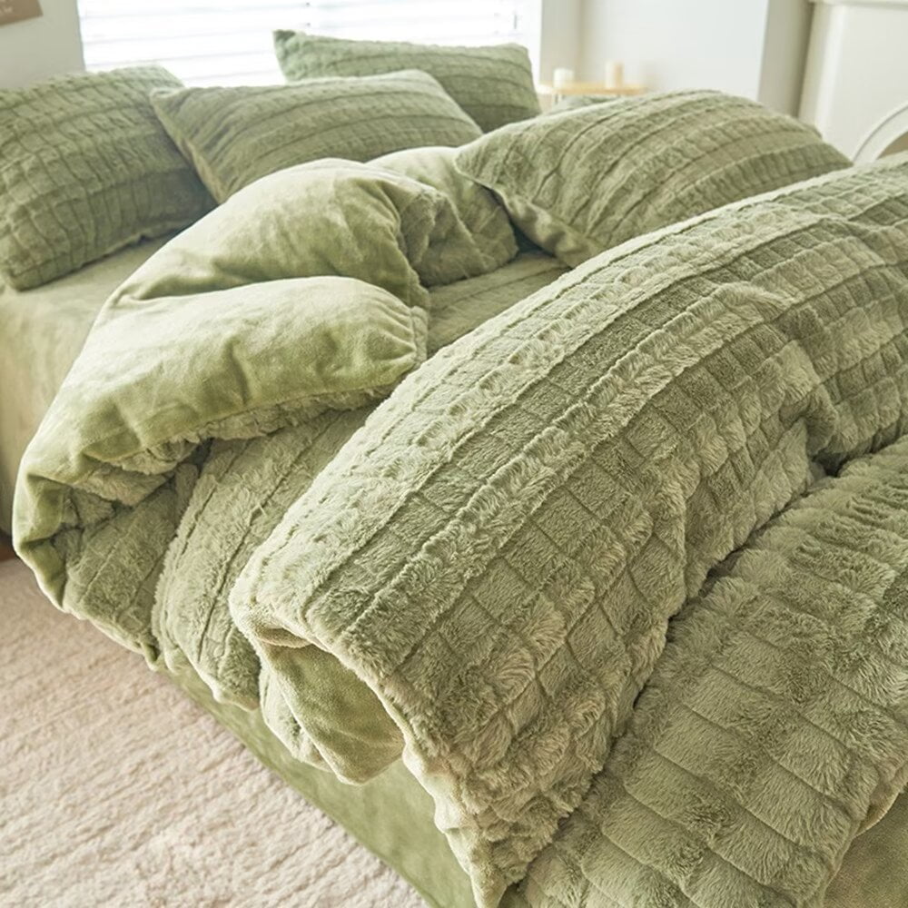 Zhuge Bed Sheets Set, Bedding Sheets Pillowcases Kit, Twin Bed Set, Hotel Bedding, Home Decor(Green)