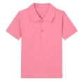 thumbnail image 1 of Annhoo Polos d'Été pour Filles à Manches Courtes, Col Rabattu, Boutons, Coton, Tennis, Uni, Décontracté, Tunique Basique, 2 à 15 Ans, 1 of 3