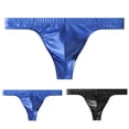 thumbnail image 4 of Solid Color Thong Underwear for Everyday Wear - Breathable Comfort Low Rise Soft Stretch Fabric Panties for Men, 4 of 4
