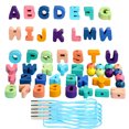 thumbnail image 3 of Bowayaoa Wooden Stringing Beads Building Blocks Set, Natural Wood DIY Lacing Threading Educational Puzzle Toy, Motor Skill Learning Gift, 3 of 6