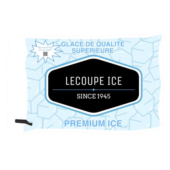 Lecoupe Premium Nugget Ice, Bag, Premium Packaged Ice