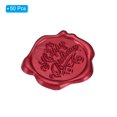 thumbnail image 3 of Unique Bargains Wax Seal Stickers, 50 Pcs Embossed Self Adhesive Happy Birthday Sticker, Red, 3 of 5