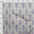 thumbnail image 2 of oneOone Viscose Jersey Fabric Big Motif Ikat Fabric Prints By Yard 60 Inch Wide, 2 of 4