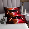 thumbnail image 2 of Ensemble de Courtepointe Gamer Simple pour Garçons Rouge Orange Ensemble de Literie Manette de Jeu, Ensemble de Lit Console de Jeu Vidéo pour Enfants Couvre-Lit Moderne Éclair Décoration de Chambre avec 1 Taie d'Oreiller, 2 of 4