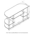 thumbnail image 1 of Furinno JAYA Meuble Télé d'Angle au Design Simple, Columbia Noyer/noir, 1 of 5