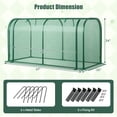 thumbnail image 3 of Costway Jardinière Surélevée en Bois avec Housse de Serre Mini Kit de Serre Portable Vert+beige, 3 of 8