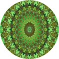 thumbnail image 1 of Ahgly Tapis Rond Lavable en Machine Intérieur Transitionnel Vert Armée, 3 Pieds Rond, 1 of 7
