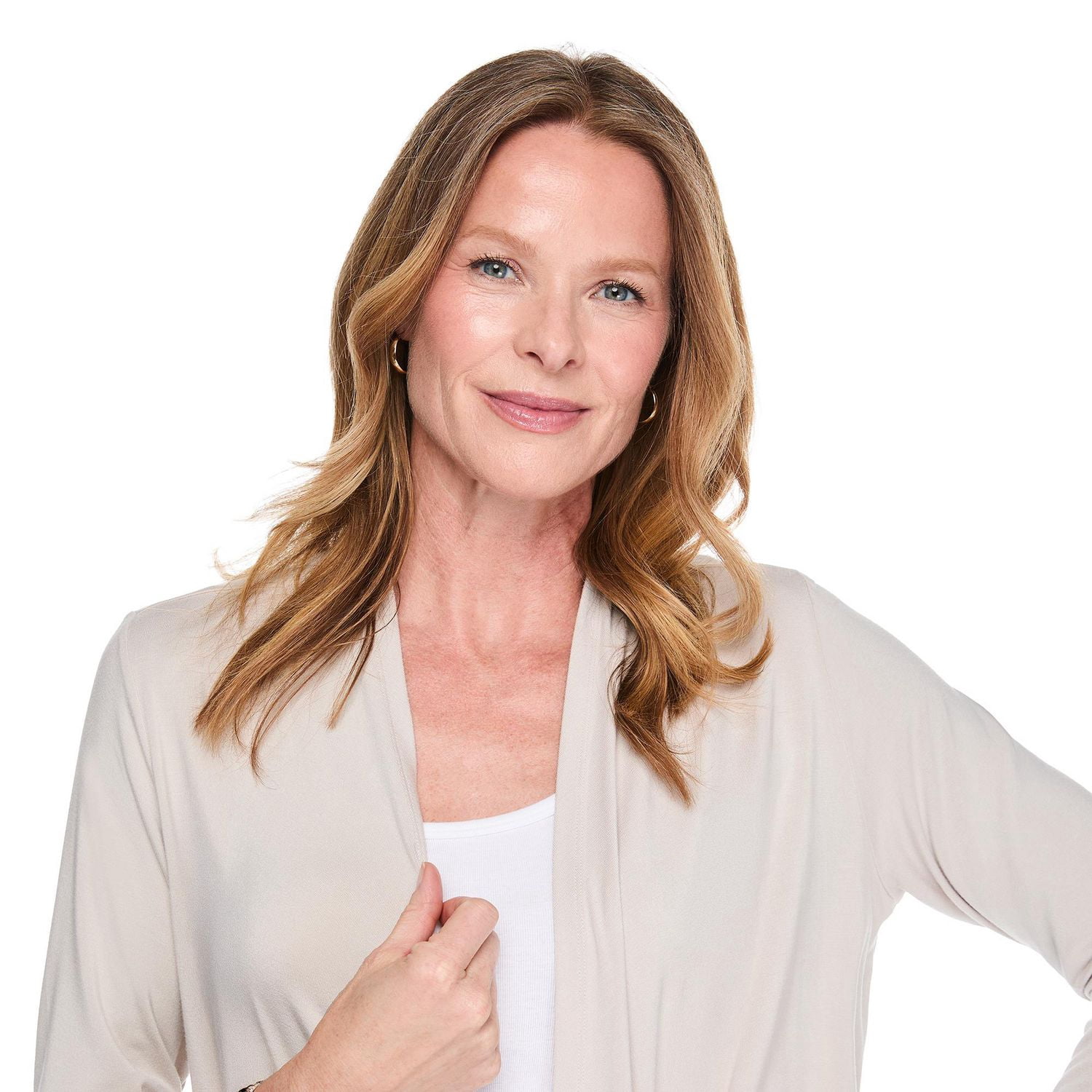 Cardigan avec motif en cascade Karen Scott pour femmes