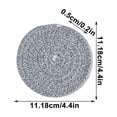 thumbnail image 3 of Ovzne Sets de Table Ronds Antidérapants en Coton Anti-Brûlure Isolation Thermique Durables 6 Pcs avec Rangements en Liquidation, 3 of 6