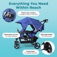 thumbnail image 3 of Gaggle Odyssey Quad Stroller (Bleu / Noir), 3 of 11