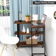thumbnail image 4 of Patiojoy Sofa Side Table w/Storage Shelves Mobile End Table Rolling Couch Table Desk for Living Room Bedroom, 4 of 9