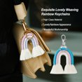 thumbnail image 3 of Baohd Weaving Rainbow Keychains Jewelry Adornment Fashion Accessory Key Ring Pendant Keyholder Ornament Colorful DIY Bag Charm Blue, 3 of 6
