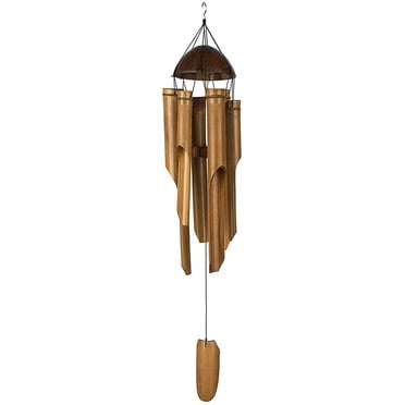 80cm Large Wind Chime Wind Chime Feng Shui Garden Weatherproof Bamboo Coconut Natural Handmade Indoor and Outdoor Wall Hanging Wind Chimes Decorations