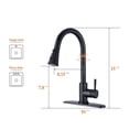 thumbnail image 5 of Pull Down Single Handle Kitchen Sink Faucet with Deck Plate Matte Black, 5 of 5