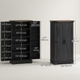 thumbnail image 3 of HOMCOM Armoire de Garde-Manger de Cuisine avec Tablettes Ajustables Armoire de Rangement Noir, 3 of 10