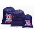 thumbnail image 2 of Darling Souvenir Licorne Bleue Anniversaire Personnalisée Fournitures de Fête Pochettes à Cordon Sacs à Cadeaux 15 Pcs, 2 of 5