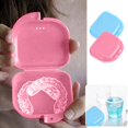 thumbnail image 2 of HLONK Étui de Retenue avec Trous d'Aération, Lot de 2, Étui de Protection Buccale avec Fermeture à Pression Serrée, Contenant de Rangement pour Dentiers pour Aligneurs Invisalign, Protège-Nuits, Rose et Bleu, Retenue, 2 of 4