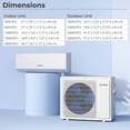 thumbnail image 2 of Costway 30k BTU 2 Zone 12K + 18K BTU Split Air Conditioner 23 SEER2 208-230V Wifi Enabled, 2 of 10