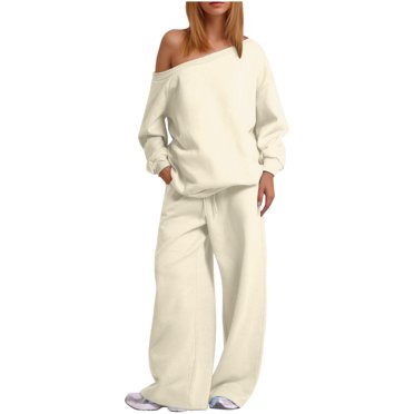 Pisexur Jogger Sets for Women 2 Piece Casual Lounge Sweatsuit Outfits Long Sleeve Pullover Sweatshirt Pants Set Tracksuit Workout Sets