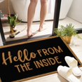 thumbnail image 3 of "Hello from The Inside" Welcome Decor Doormat Non-Slip Washable Mats Indoor Entrance Front Doormat Natural, Low Profile, Durable Rug Perfect for Front Door and Entryway - Outdoor/Indoor 16x24IN, 3 of 7