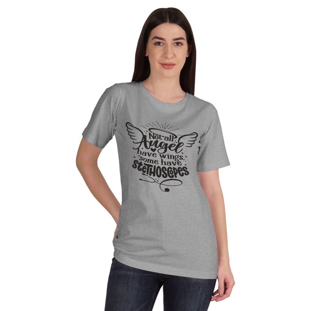 Inkmeso T-shirt Nurse pour Femmes Not All Angel Have Wings Some Have Stethoscopes